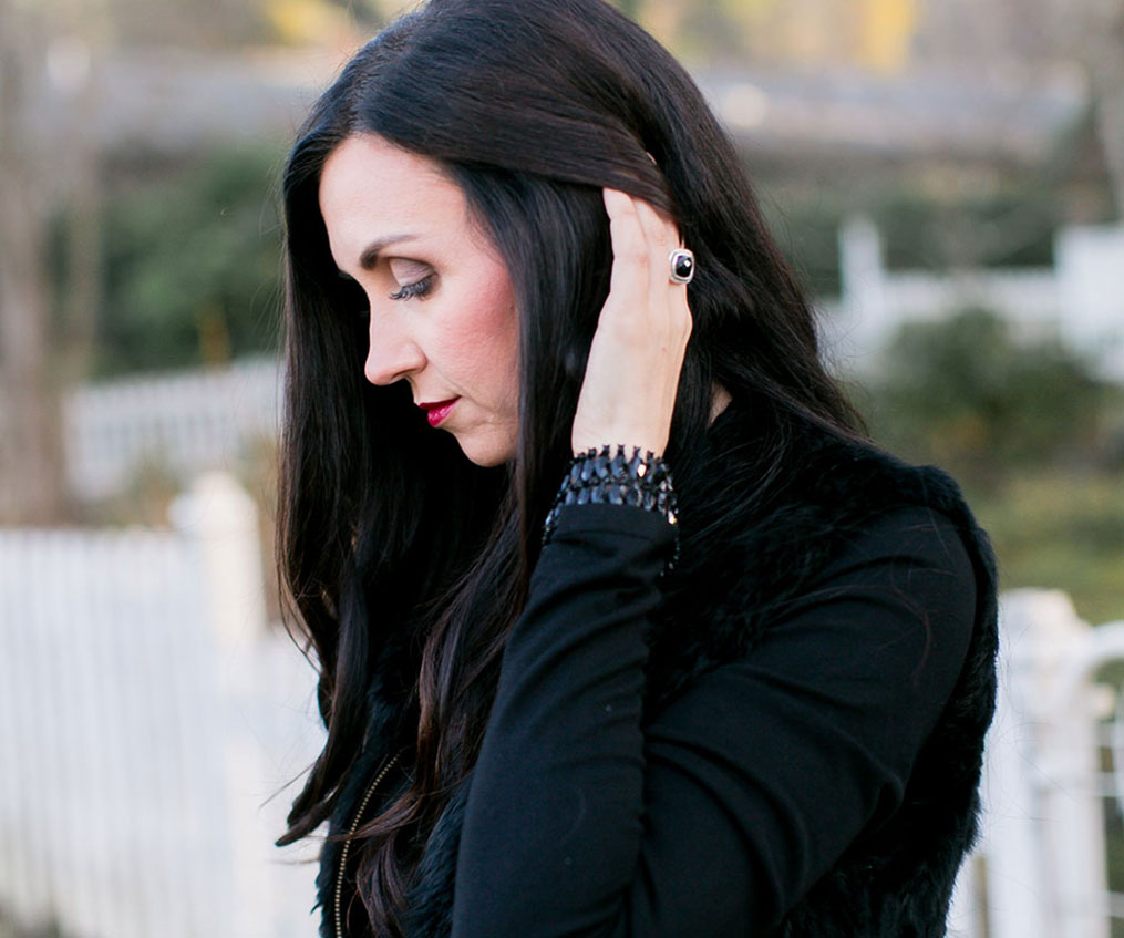 Ready for Wine Time: Black Dress + Thigh High Boots