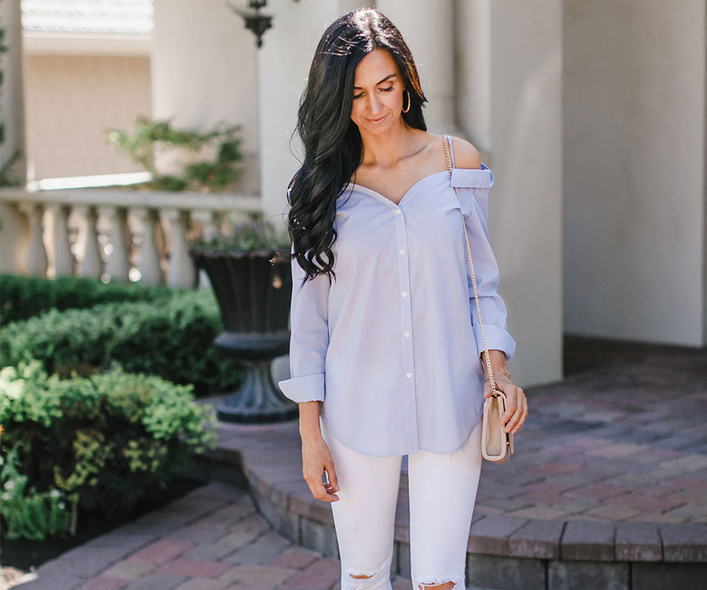 White, Blue + Rose Gold